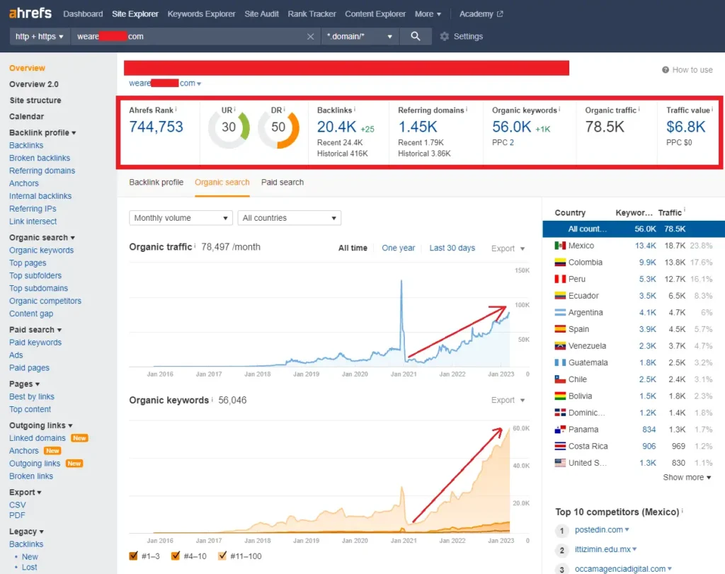 Portfolio Monthly SEO Service Project